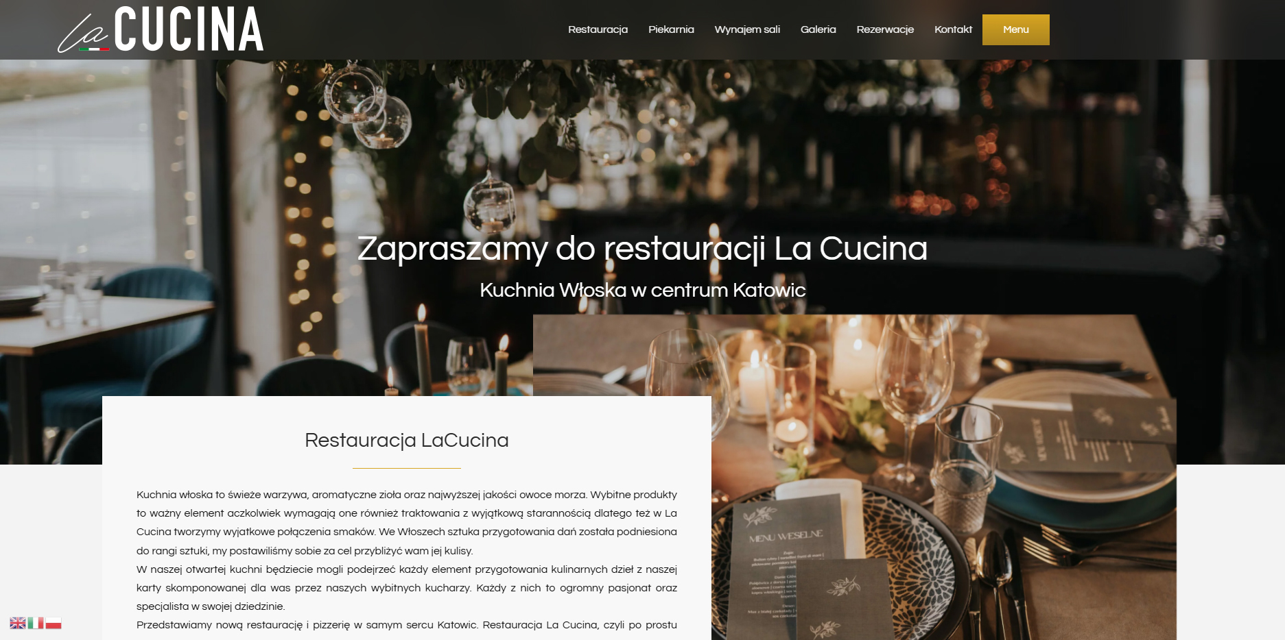 Lacucina Restauracja Katowice strona www